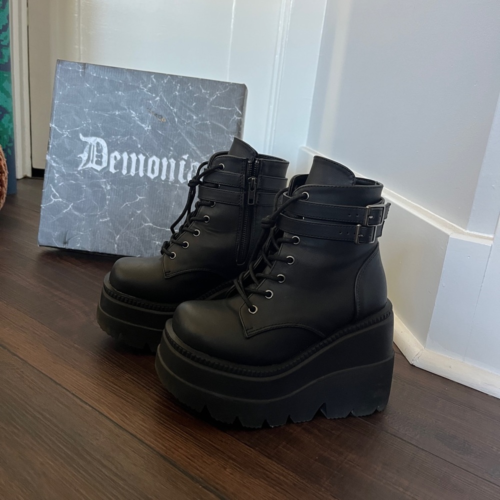 Demonia Black Platform Boots - image 1